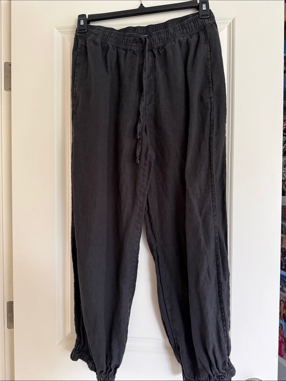 Sanctuary women’s black linen bubble ankle pants